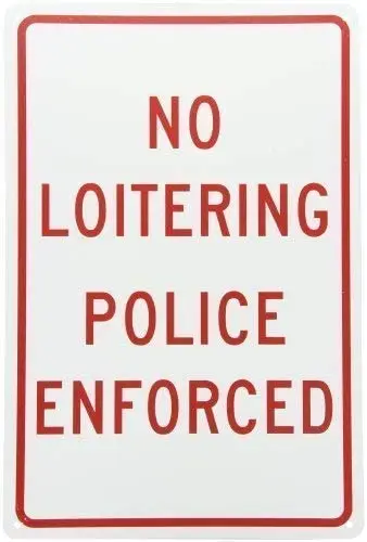 ZJLVMF Vintage Retro Metal Sign 16x12Inch,Traffic Sign, No Loitering Police Enforced, Tin Plaque Wall for Garage Man C
ZJLVMF Vintage Retro Metal Sign 16x12Inch,Traffic Sign, No Loitering Police Enforced, Tin Plaque Wall for Garage Man C