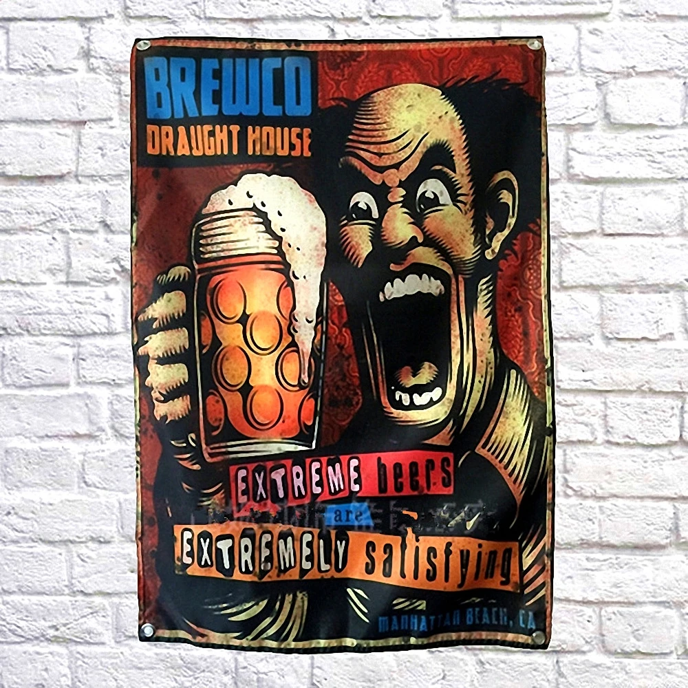 BREWCD DRAUGHT HOUSE Shabby Retro Banner Wall Art Bar Winery Home DecorBeer Day Poster Hanging Chart Flag with 4 Metal Grommets
BREWCD DRAUGHT HOUSE Shabby Retro Banner Wall Art Bar Winery Home DecorBeer Day Poster Hanging Chart Flag with 4 Metal Grommets