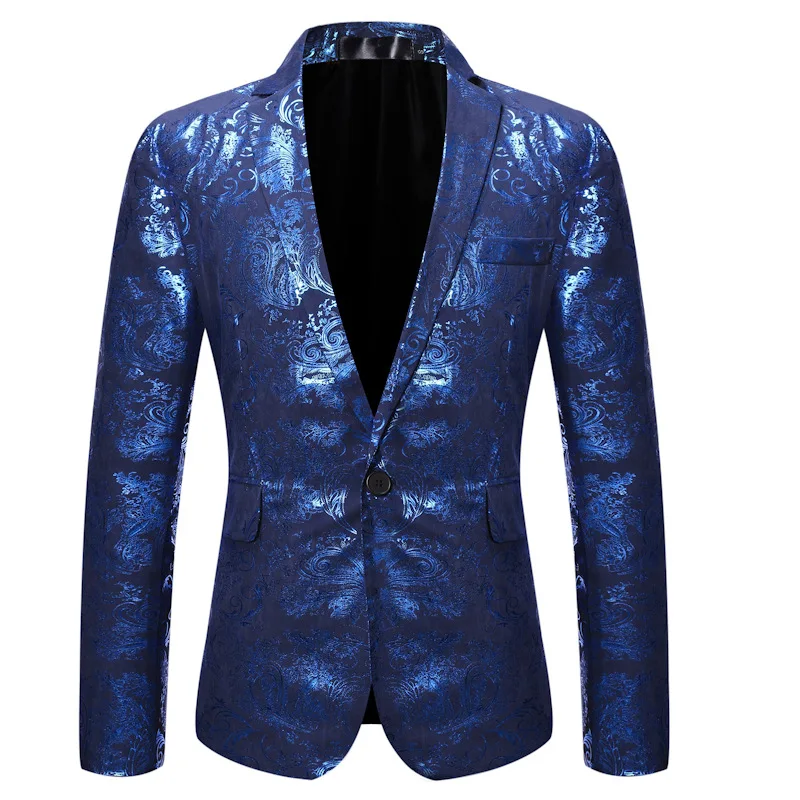 Mens Paisley Print Notched Lapel One Button Tuxedo Blazer 2021 Brand Bronzing Men Slim Fit Suit Jacket For Wedding Party Prom
Mens Paisley Print Notched Lapel One Button Tuxedo Blazer 2021 Brand Bronzing Men Slim Fit Suit Jacket For Wedding Party Prom