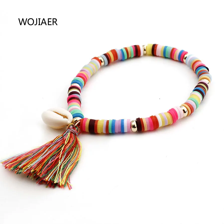 WOJIAER Natural shell Bohemian 7 Tassel Women Bracelets Bangle Colorful clay Meditation Reiki Prayer Jewelry ZBM045
WOJIAER Natural shell Bohemian 7 Tassel Women Bracelets Bangle Colorful clay Meditation Reiki Prayer Jewelry ZBM045