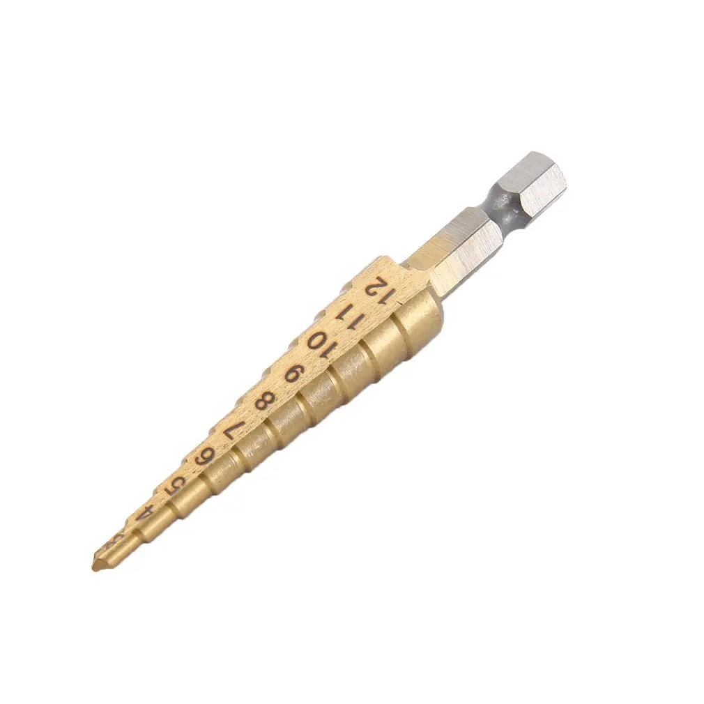HSS Titanium Coated Step Drill Bit set Drilling Power Tools for Metal Wood Drill Hole Cutter Step Cone Drill Bit
HSS Titanium Coated Step Drill Bit set Drilling Power Tools for Metal Wood Drill Hole Cutter Step Cone Drill Bit