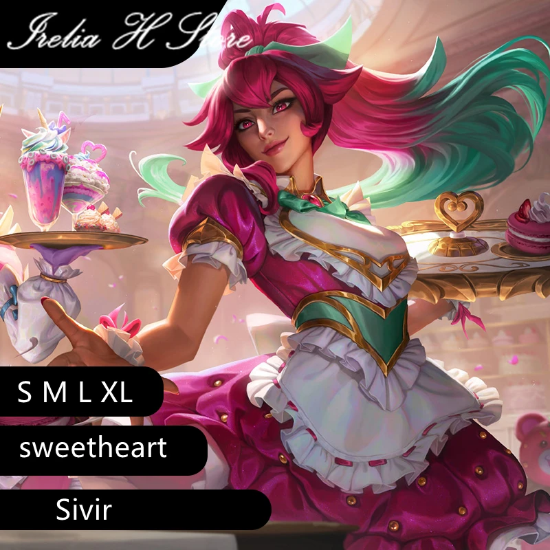 Irelia H Store Pre-sale Game LOL Cosplays Cafe Cutie Sivir Cosplay Costume Sivir New skin Lovely Maid dress female
Irelia H Store Pre-sale Game LOL Cosplays Cafe Cutie Sivir Cosplay Costume Sivir New skin Lovely Maid dress female