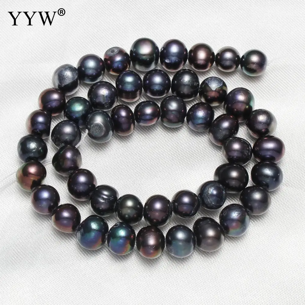 Cultured Round Freshwater Blue Black Pearl Beads For Jewelry Making 8-9mm Approx 0.8mm Pearls Beads Approx 15 Inch Strand
Cultured Round Freshwater Blue Black Pearl Beads For Jewelry Making 8-9mm Approx 0.8mm Pearls Beads Approx 15 Inch Strand