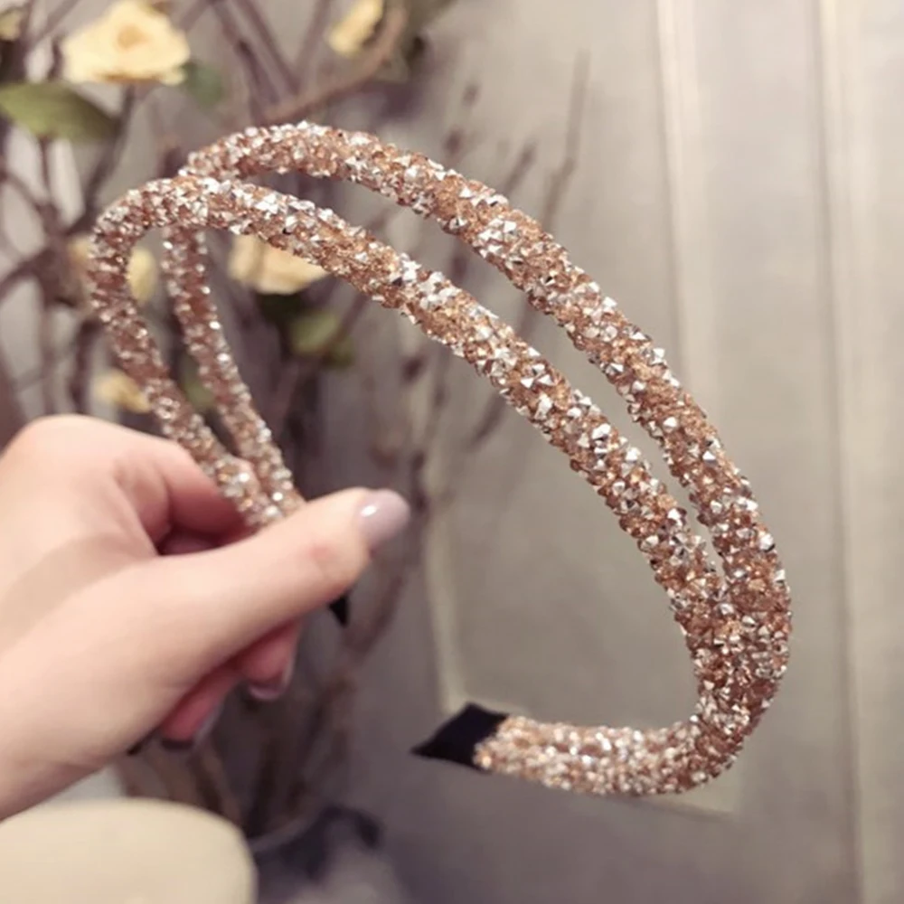 Fashion Korea Flash Diamond Double Root Hairband Hair Accessories Simple Headwear For Women Wedding Party Jewelry
Fashion Korea Flash Diamond Double Root Hairband Hair Accessories Simple Headwear For Women Wedding Party Jewelry