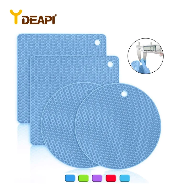 YDEAPI Silicone Holder Mat Kitchen Heat Non-slip Resistant Trivet Pot Tray Straightener Insulation Mats with Rich Colors
YDEAPI Silicone Holder Mat Kitchen Heat Non-slip Resistant Trivet Pot Tray Straightener Insulation Mats with Rich Colors