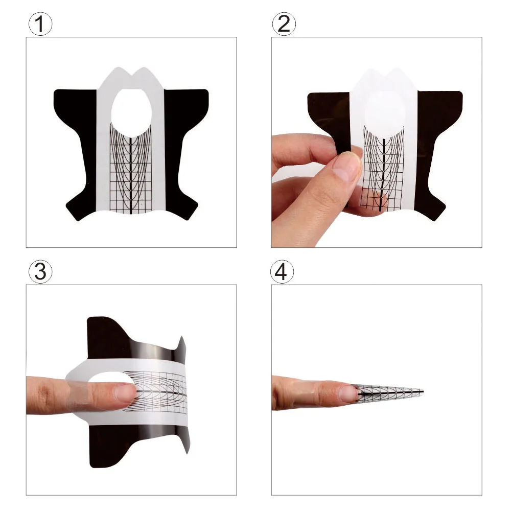 Nail Forms White-black Extension Acrylic Builder Form Guide For Nail Extension Stencil Manicure Tools
Nail Forms White-black Extension Acrylic Builder Form Guide For Nail Extension Stencil Manicure Tools