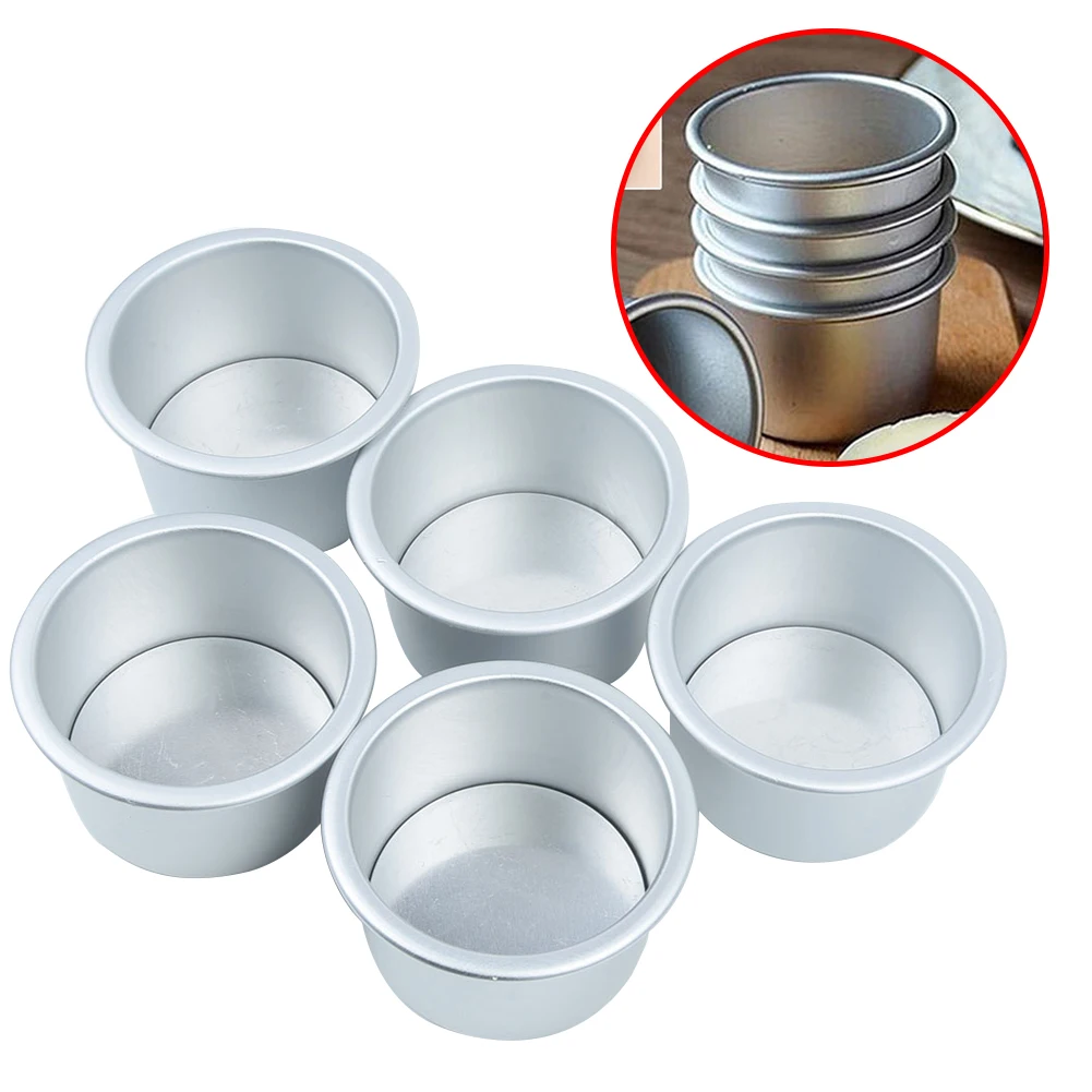 5pcs/lot 2inch Aluminum Alloy Round Mini Cake Pan Removable Bottom Pudding Mold DIY Baking Tools Bakeware Accessories
5pcs/lot 2inch Aluminum Alloy Round Mini Cake Pan Removable Bottom Pudding Mold DIY Baking Tools Bakeware Accessories