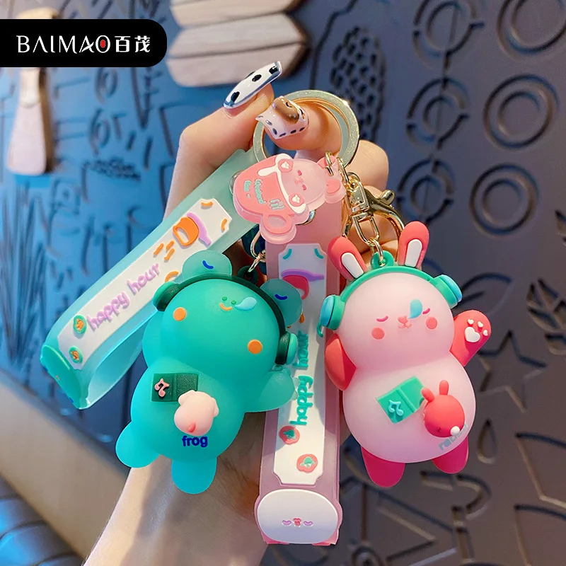 New Fashion Cartoon Headphones Mengbao Key Chain Cute Men Women Bag Car Keychain Accessory Pendant Creative Keychain Charms
New Fashion Cartoon Headphones Mengbao Key Chain Cute Men Women Bag Car Keychain Accessory Pendant Creative Keychain Charms