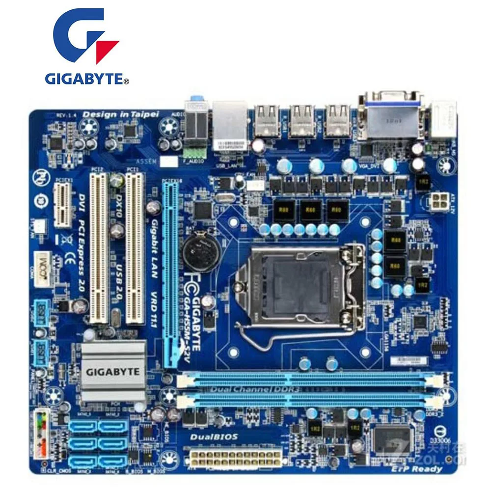 Материнская плата для GIGABYTE GA H55M S2V Desktop H55 P7H55 PRO EVO Socket LGA 1156 DDR3 S2V|Материнские платы| |