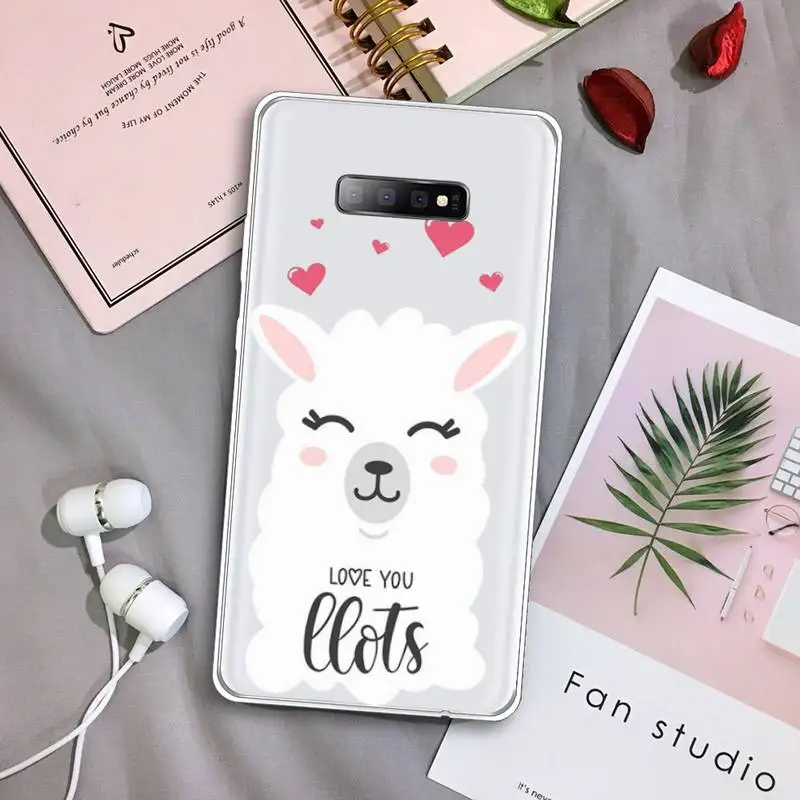 Llama Alpaca lovely cartoon Phone Case Transparent For Samsung Galaxy S A 5 7 8 9 2015 20 edge plus 10 e lite 2019
Llama Alpaca lovely cartoon Phone Case Transparent For Samsung Galaxy S A 5 7 8 9 2015 20 edge plus 10 e lite 2019