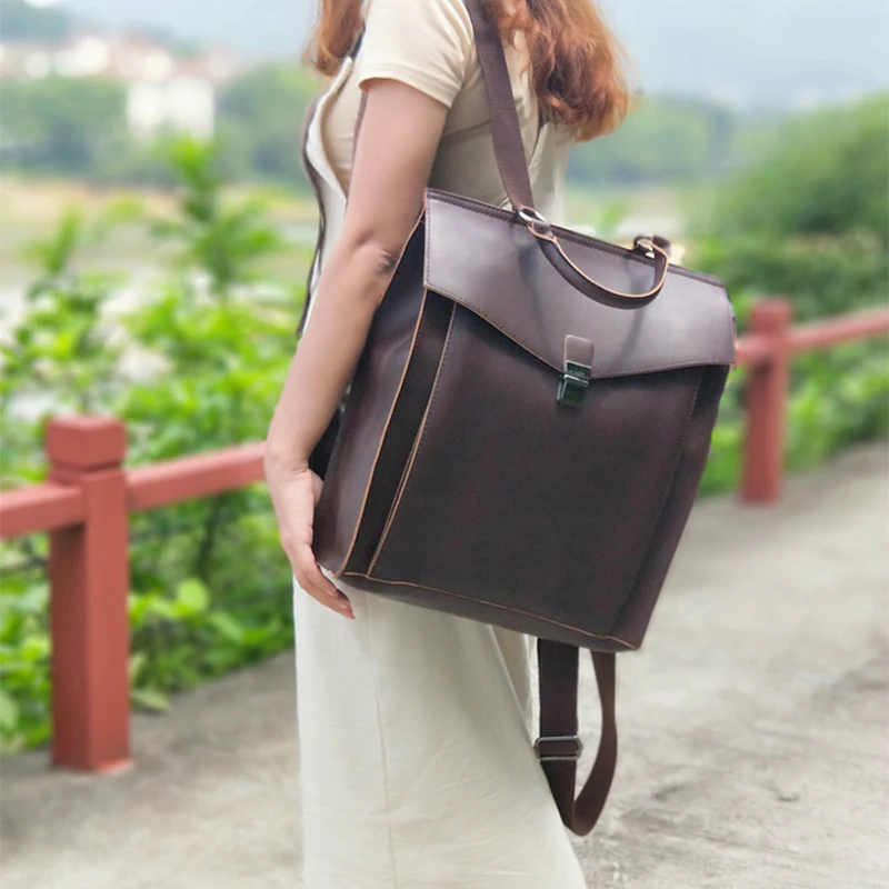 Fast Shipping Real Genuine Leather Coffee Brown Women's Backpack Girl's Female Cow Top Handle Leather Casual Soft Backpacks
Fast Shipping Real Genuine Leather Coffee Brown Women's Backpack Girl's Female Cow Top Handle Leather Casual Soft Backpacks