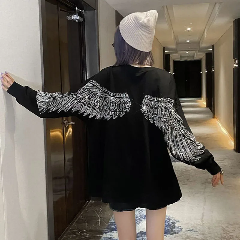 Harajuku Women's Long Sleeve Sweatshirt 2022 Spring Fall New Loose Heavy Industry Hot Drill Tops Woman Hoodies Clothes Sudaderas
Harajuku Women's Long Sleeve Sweatshirt 2022 Spring Fall New Loose Heavy Industry Hot Drill Tops Woman Hoodies Clothes Sudaderas