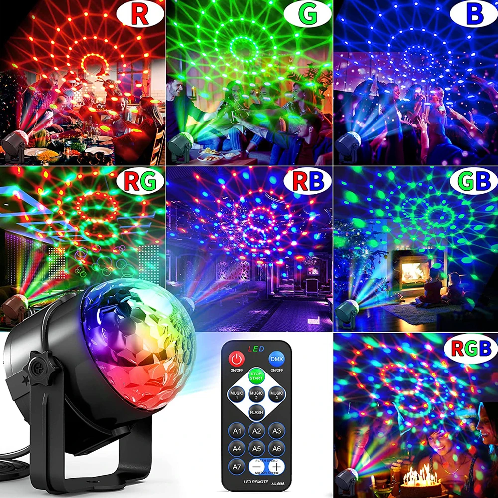 Светодиодный сценический RGB-прожектор вращающийся миниатюрный лазерный