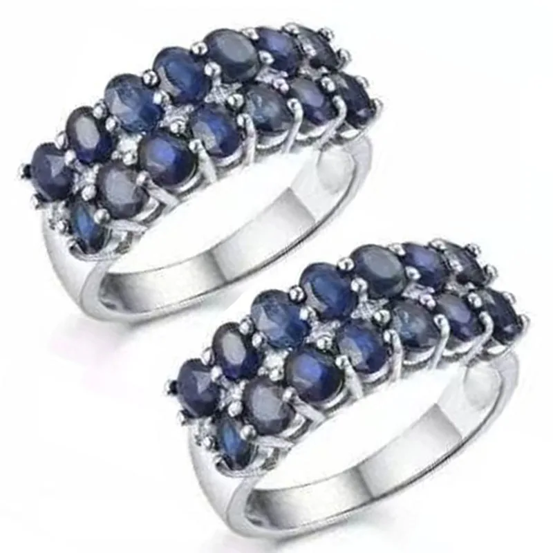 Milangirl Trendy Two Rows Blue Crystal Zircon Ring Silver Color Oval Rhinestone Rings for Women Wedding Jewelry Engagement Bands
Milangirl Trendy Two Rows Blue Crystal Zircon Ring Silver Color Oval Rhinestone Rings for Women Wedding Jewelry Engagement Bands