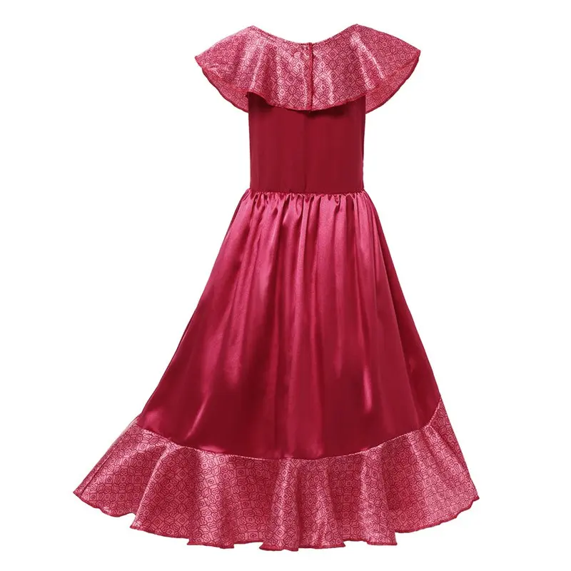 Классический костюм принцессы Елены для девочек красный косплея детское платье