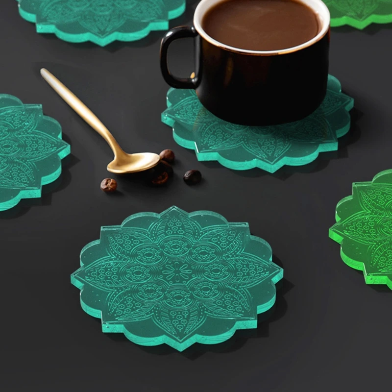 Mandala Coaster Epoxy Resin Mold Cup Mat Placemat Casting Silicone Mould DIY Crafts Home Decorations Making Tools
Mandala Coaster Epoxy Resin Mold Cup Mat Placemat Casting Silicone Mould DIY Crafts Home Decorations Making Tools