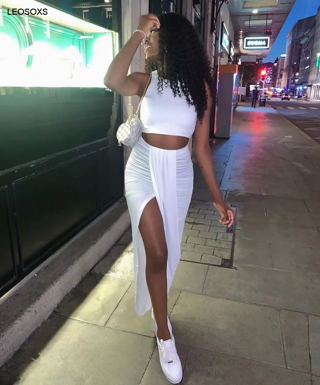 2021 Summer New Women's Solid Short Vest Pleated High Waist Split Skirt Nightclub Two Piece Suit For Women
2021 Summer New Women's Solid Short Vest Pleated High Waist Split Skirt Nightclub Two Piece Suit For Women