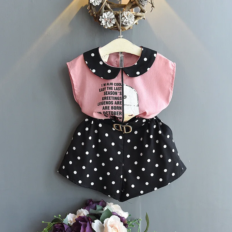 Toddler Girls Clothes Set Summer Polka Dot Children Clothes Chiffon T-shirt+Shorts Tracksuit Suit Kids Outfits For Baby Girls
Toddler Girls Clothes Set Summer Polka Dot Children Clothes Chiffon T-shirt+Shorts Tracksuit Suit Kids Outfits For Baby Girls