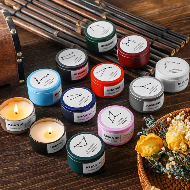 Constellation Series Small Aromatherapy Candles Tin Cans Bean Wax Hand Gift Flower Fragrance Interior Decoration Candles
Constellation Series Small Aromatherapy Candles Tin Cans Bean Wax Hand Gift Flower Fragrance Interior Decoration Candles