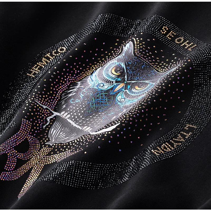 European goods hot rhinestone owl hoodless sweater men's tide loose tide brand ins light luxury men's autumn and winter tops
European goods hot rhinestone owl hoodless sweater men's tide loose tide brand ins light luxury men's autumn and winter tops