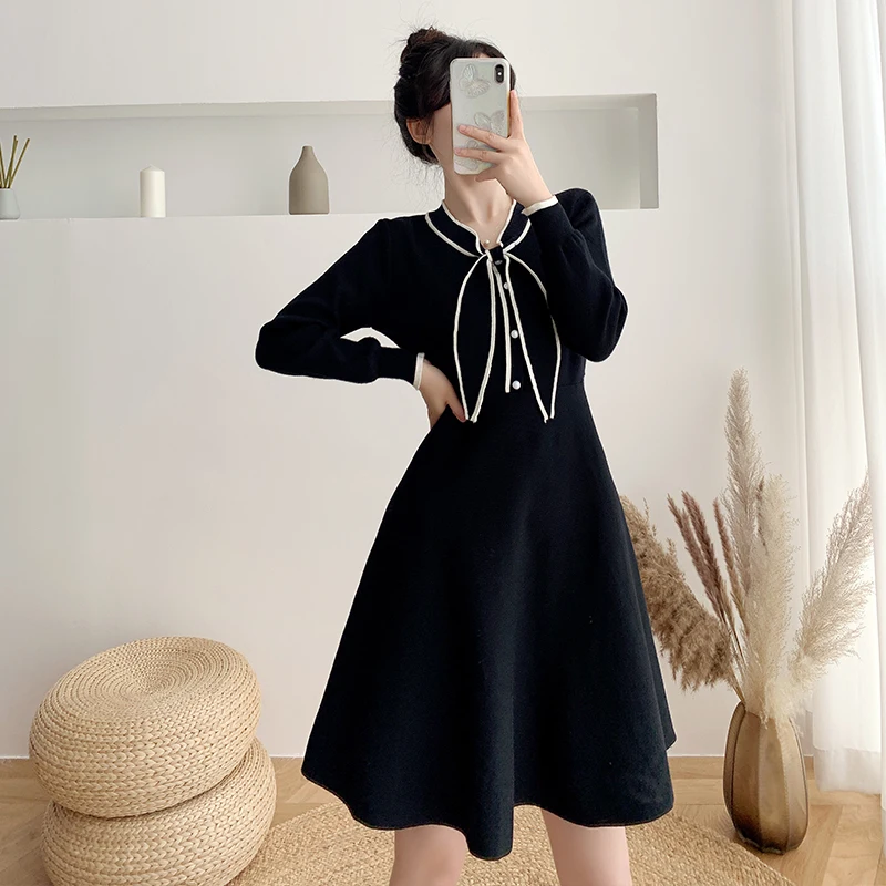 CBAFU autumn winter A Line dress women long sleeve slim chic knitted dresses chic solid thick pullover party mini dress N400
CBAFU autumn winter A Line dress women long sleeve slim chic knitted dresses chic solid thick pullover party mini dress N400