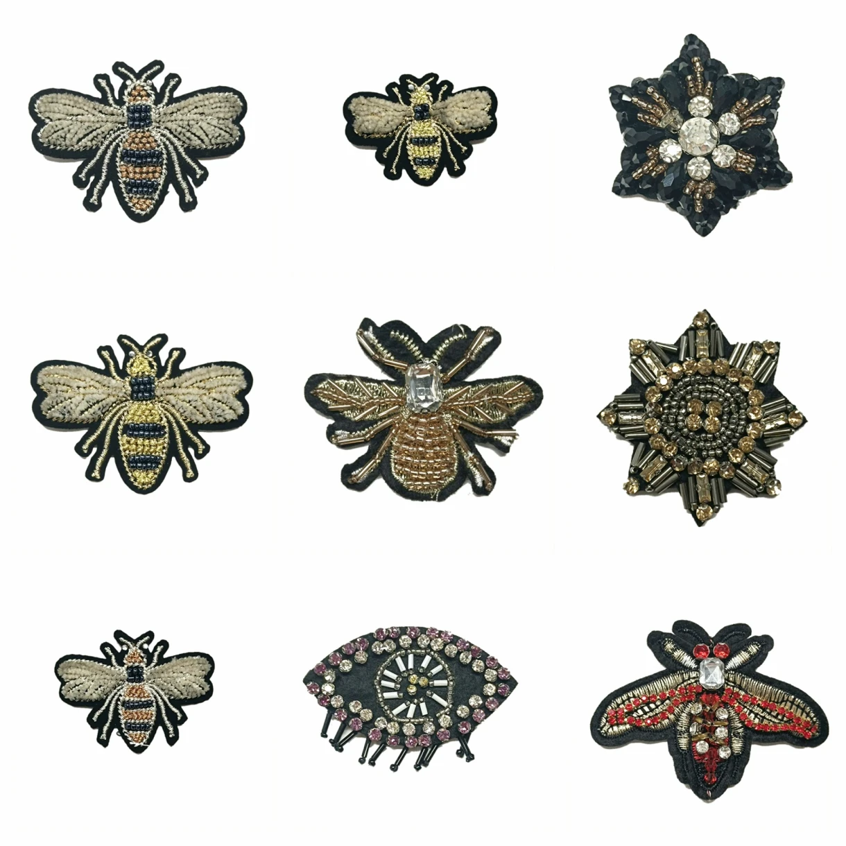 embroidery beaded bear star cross bee love heart crown lip eyes embroideried patches for clothing HA-40
embroidery beaded bear star cross bee love heart crown lip eyes embroideried patches for clothing HA-40