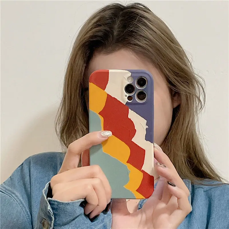 Simple Art Geometric Patterns Color Graffiti Phone Cover for Iphone 11 12 Mini Pro Max 7 8p Se Xs Xr Soft Women Girl Phone Cases
Simple Art Geometric Patterns Color Graffiti Phone Cover for Iphone 11 12 Mini Pro Max 7 8p Se Xs Xr Soft Women Girl Phone Cases