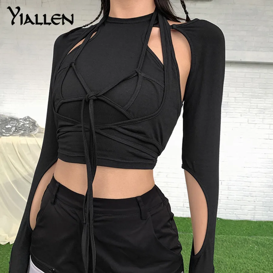 Yiallen Fashion High Street Casual Cotton TShirt Women Spring Autumn Black Slim Streetwear Bow Bandage T Shirt Ladies Top Hot
Yiallen Fashion High Street Casual Cotton TShirt Women Spring Autumn Black Slim Streetwear Bow Bandage T Shirt Ladies Top Hot
