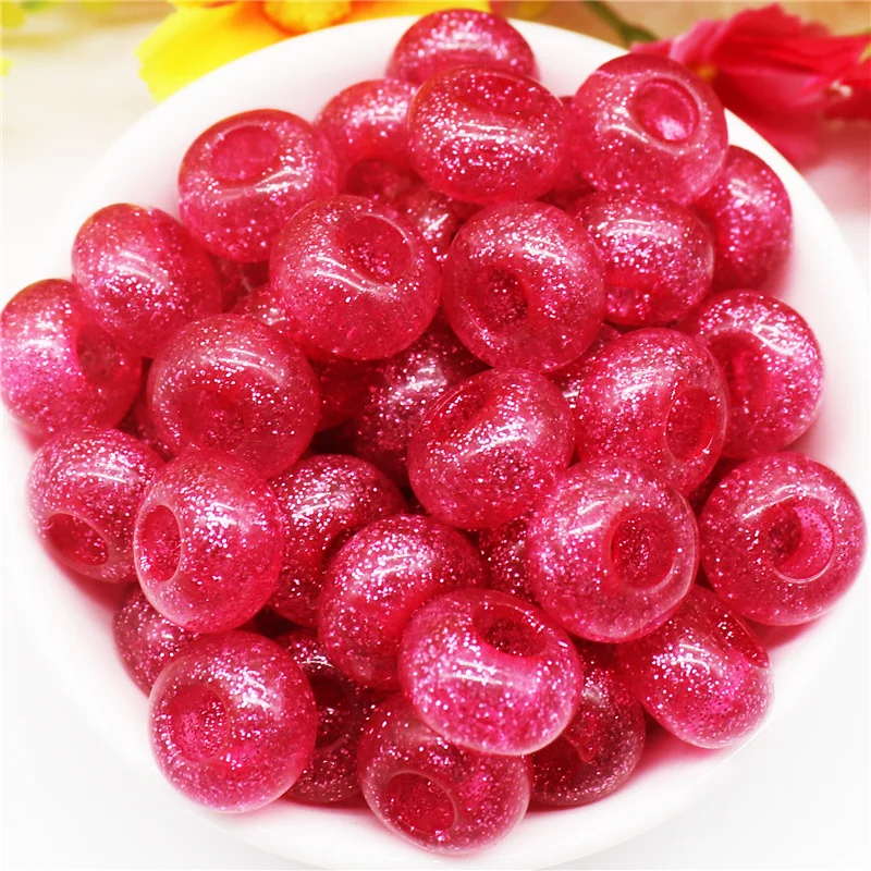 10Pcs Lot Handmaking Large Hole Glitter Resin Beads Mix Color No Metal Core European Bead Charm for Jewelry Making DIY Bracelet
10Pcs Lot Handmaking Large Hole Glitter Resin Beads Mix Color No Metal Core European Bead Charm for Jewelry Making DIY Bracelet