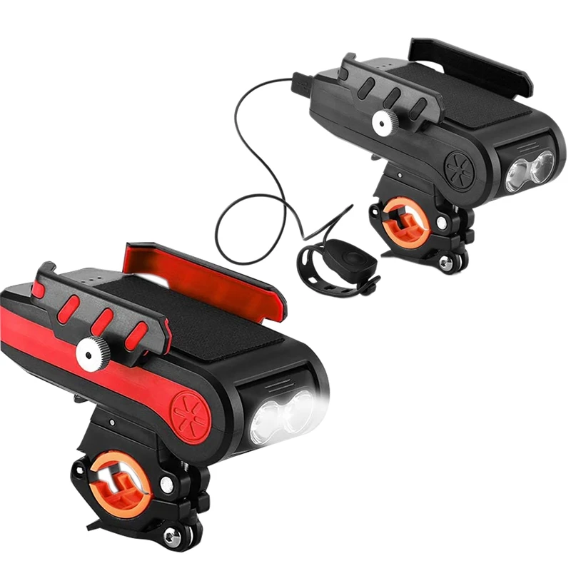 4in1 Bike Light USB Rechargeable Multifunction Bicycle Headlight with Mobile Phone Holder 4000MAH Power Bank Bike Bell
4in1 Bike Light USB Rechargeable Multifunction Bicycle Headlight with Mobile Phone Holder 4000MAH Power Bank Bike Bell