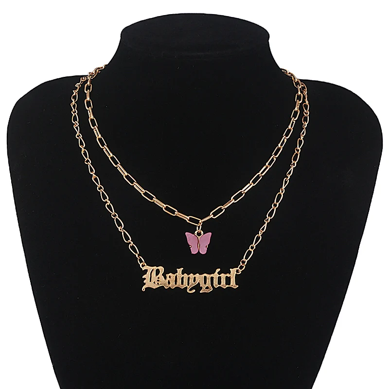 New Butterfly Necklace Luxury LOVE letters Pendant Neckless For Woman Aesthetic Jewelry Accessories christmas Gift
New Butterfly Necklace Luxury LOVE letters Pendant Neckless For Woman Aesthetic Jewelry Accessories christmas Gift