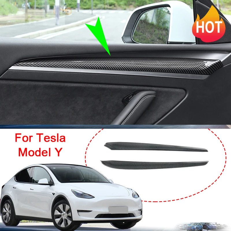 Для Tesla Model Y 2020 2021, Стильная крышка из углеродного волокна для интерьера автомобиля, передней двери, отделка, автомобильные аксессуары
Для Tesla Model Y 2020 2021, Стильная крышка из углеродного волокна для интерьера автомобиля, передней двери, отделка, автомобильные аксессуары