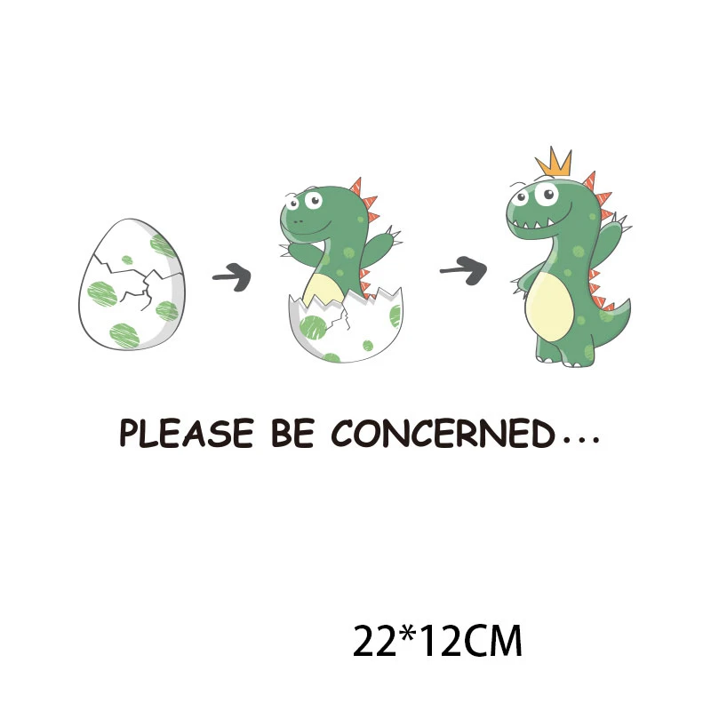 1PCS Dinosaur egg growth record Iron on Patches For Clothes Child DIY Applique Heat Transfer Vinyl Letter Animal Patch Sticker
1PCS Dinosaur egg growth record Iron on Patches For Clothes Child DIY Applique Heat Transfer Vinyl Letter Animal Patch Sticker