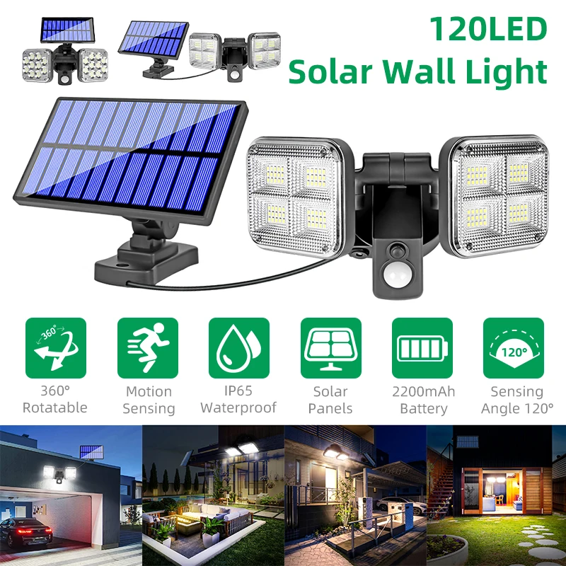 LITOM Solar Lights Outdoor Motion Sensor 120LED Waterproof Super Bright Solar Wireless Wall Lamp For Garage Garden Yard Lights
LITOM Solar Lights Outdoor Motion Sensor 120LED Waterproof Super Bright Solar Wireless Wall Lamp For Garage Garden Yard Lights