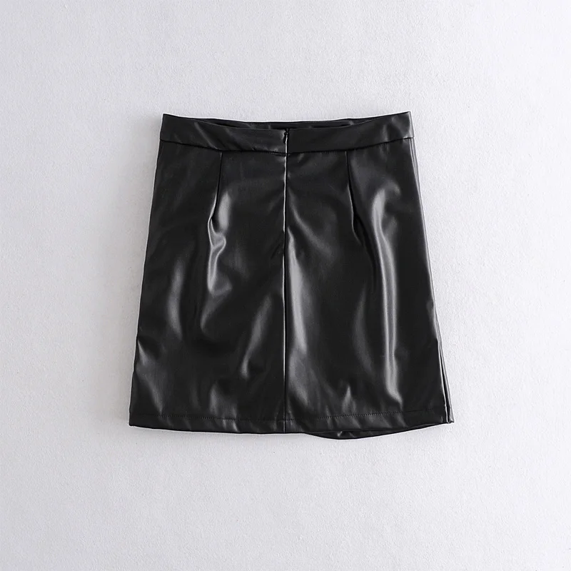 Spring and summer women's skirts casual solid color pleated faux leather mini skirts
Spring and summer women's skirts casual solid color pleated faux leather mini skirts