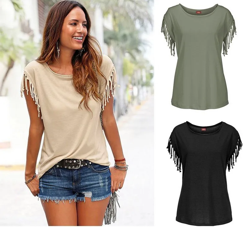Customized Print T Shirt for Women DIY Your like Photo or Logo Top T-shirt Femme Short Sleeve Tassel Casual Top
Customized Print T Shirt for Women DIY Your like Photo or Logo Top T-shirt Femme Short Sleeve Tassel Casual Top