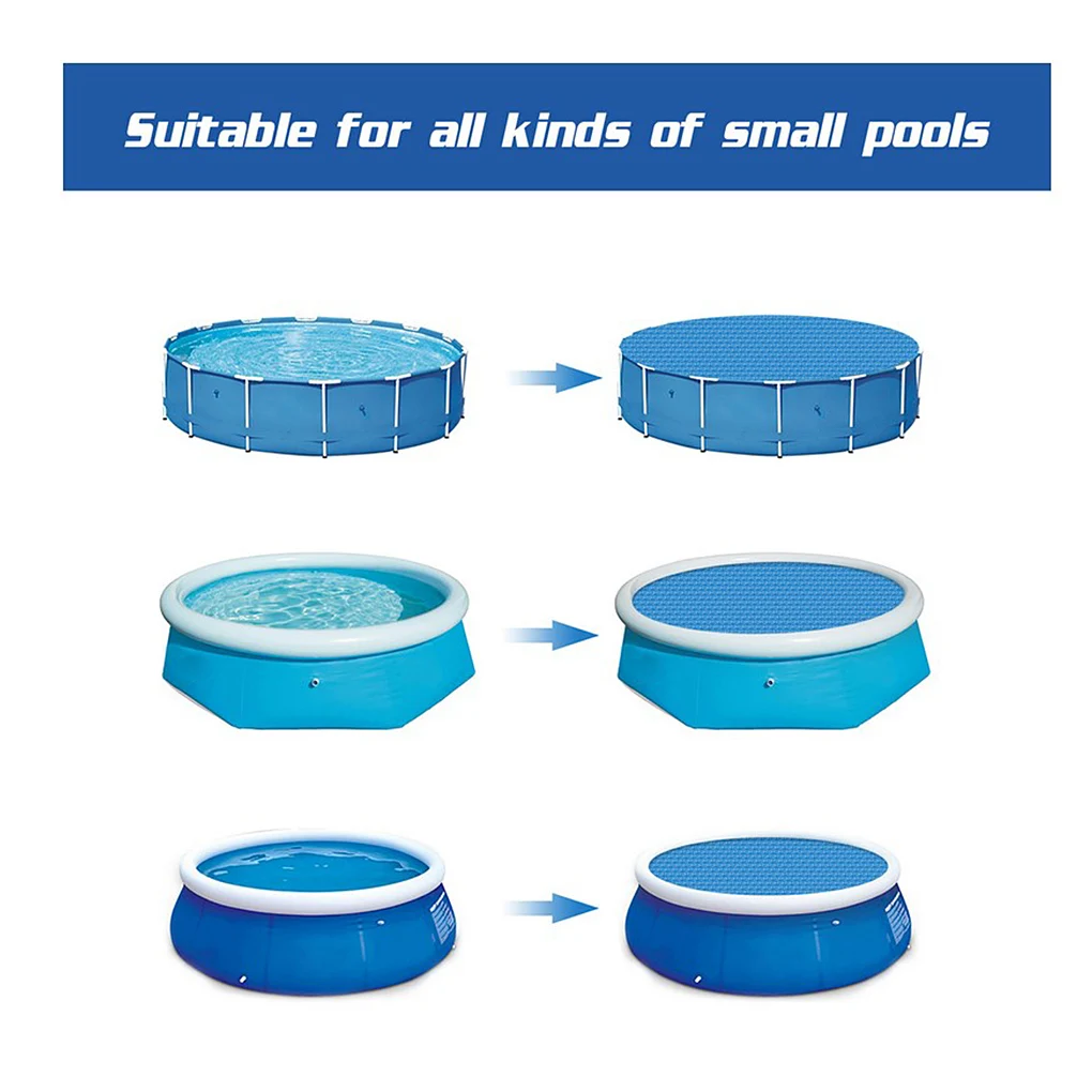 Pool Cover Round Solar Swimming Pool Tub Cover Outdoor Bubble Blanket Accessories Dustproof Floor Rain Cloth Mat Cover 
Pool Cover Round Solar Swimming Pool Tub Cover Outdoor Bubble Blanket Accessories Dustproof Floor Rain Cloth Mat Cover