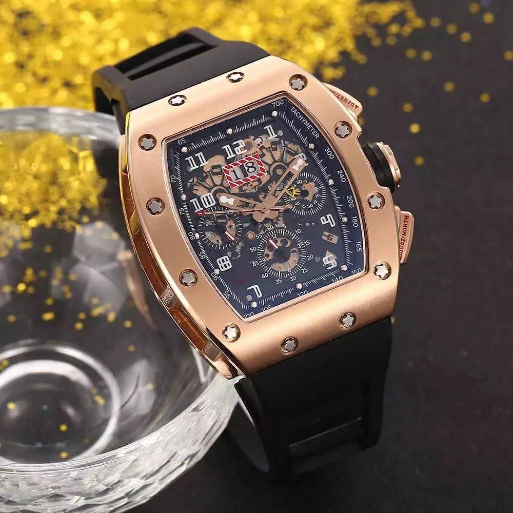 Men watch sport wristwatch watches mechanical automatic stainless steel Rose Gold Black rubber strap
Men watch sport wristwatch watches mechanical automatic stainless steel Rose Gold Black rubber strap