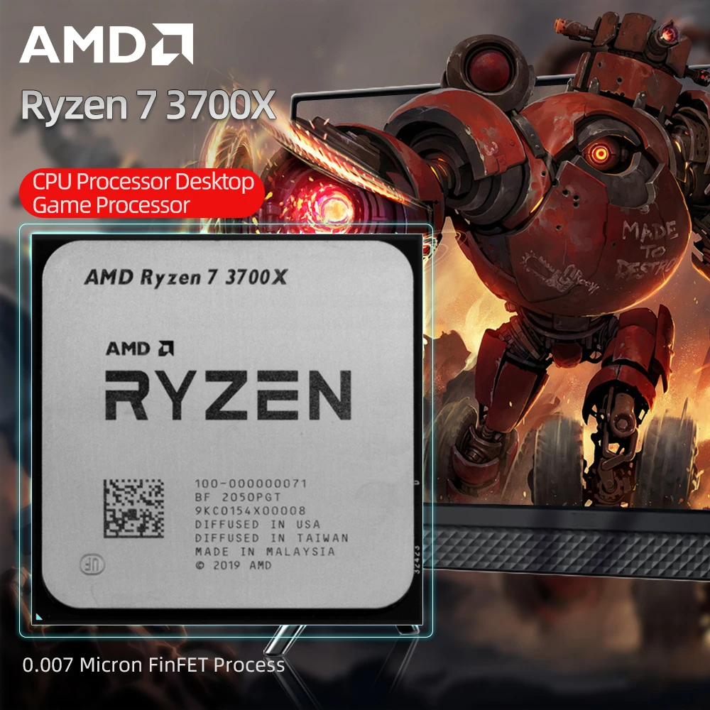AMD New Ryzen 7 3700X R7 3700X CPU 3.6GHz Eight-Core Sixteen-Thread Gamer Processor 7NM 32M 100-000000071 Socket AM4 Accessories
AMD New Ryzen 7 3700X R7 3700X CPU 3.6GHz Eight-Core Sixteen-Thread Gamer Processor 7NM 32M 100-000000071 Socket AM4 Accessories