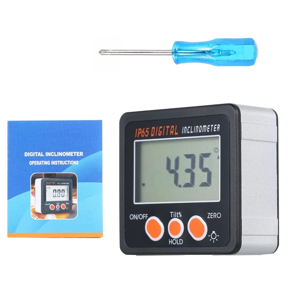 Multi-functional Digital Inclinometer Aluminum Alloy Shell Electronic Protractor Range Mini Digital Angle Gauge with Backlight
Multi-functional Digital Inclinometer Aluminum Alloy Shell Electronic Protractor Range Mini Digital Angle Gauge with Backlight