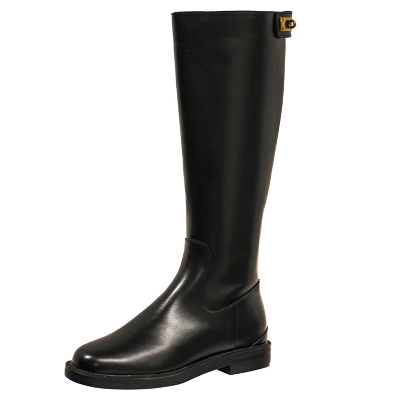 2021 Women Round Toe Knee High Boots Winter Newest Genuine Leather Botas for Female Party Basic Thick Heels Winter Riding Boots
2021 Women Round Toe Knee High Boots Winter Newest Genuine Leather Botas for Female Party Basic Thick Heels Winter Riding Boots