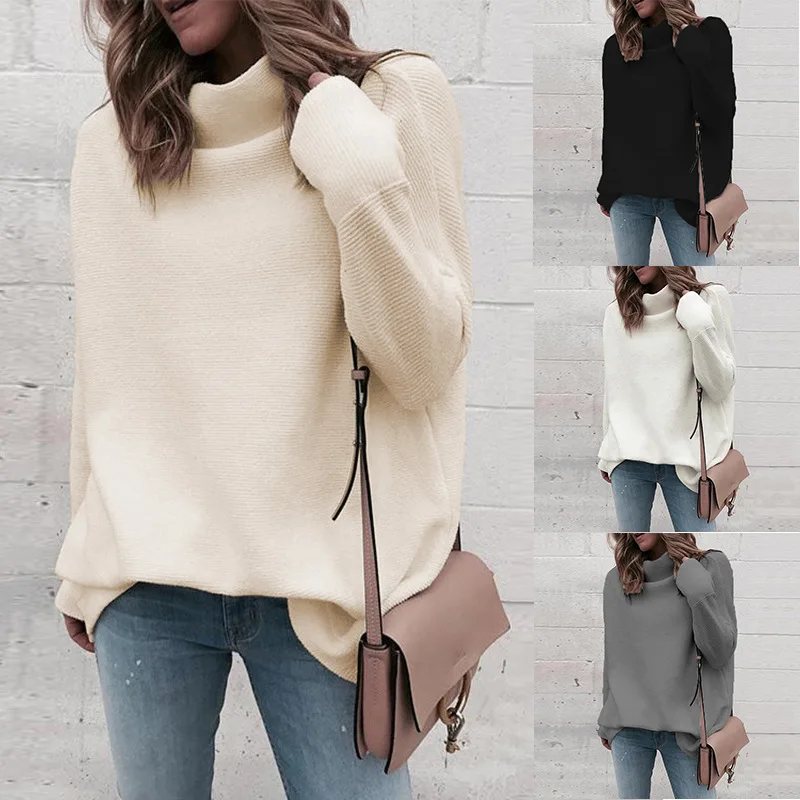 Осенне-зимний свитер женский модный белый базовый женский пуловер свитер с рукавами «летучая мышь» однотонный Повседневный вязаный свитер... 
Осенне-зимний свитер женский модный белый базовый женский пуловер свитер с рукавами «летучая мышь» однотонный Повседневный вязаный свитер...