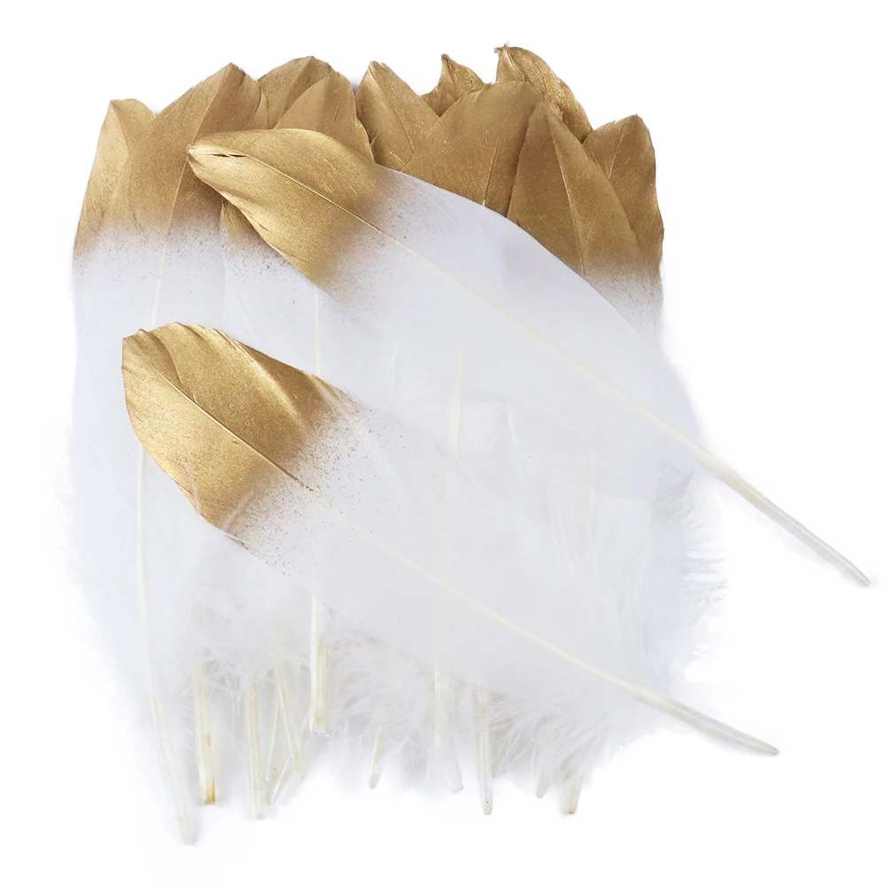 Gold And White Beautiful Spray Gold Goose Feather DIY Jewelry Decorative Accessories Natural Geese Feather Dyed Various
Gold And White Beautiful Spray Gold Goose Feather DIY Jewelry Decorative Accessories Natural Geese Feather Dyed Various