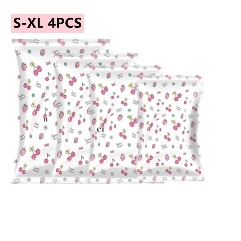 Compression Bags for Clothes Space Saver Vacuum Bags with Hand Pump Pillow Quilt Storage Bags Closet Organizer
Compression Bags for Clothes Space Saver Vacuum Bags with Hand Pump Pillow Quilt Storage Bags Closet Organizer
