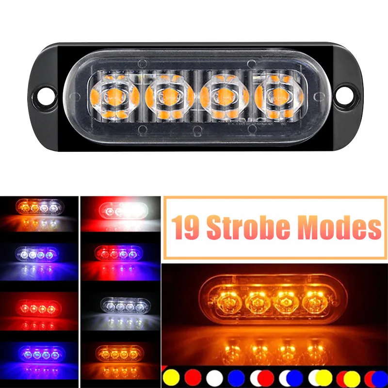 4LED Car Strobe Warning Light Grill Flashing Breakdown Emergency Light Car Truck Trailer Signal Lamp LED Side Light For Cars HOT
4LED Car Strobe Warning Light Grill Flashing Breakdown Emergency Light Car Truck Trailer Signal Lamp LED Side Light For Cars HOT