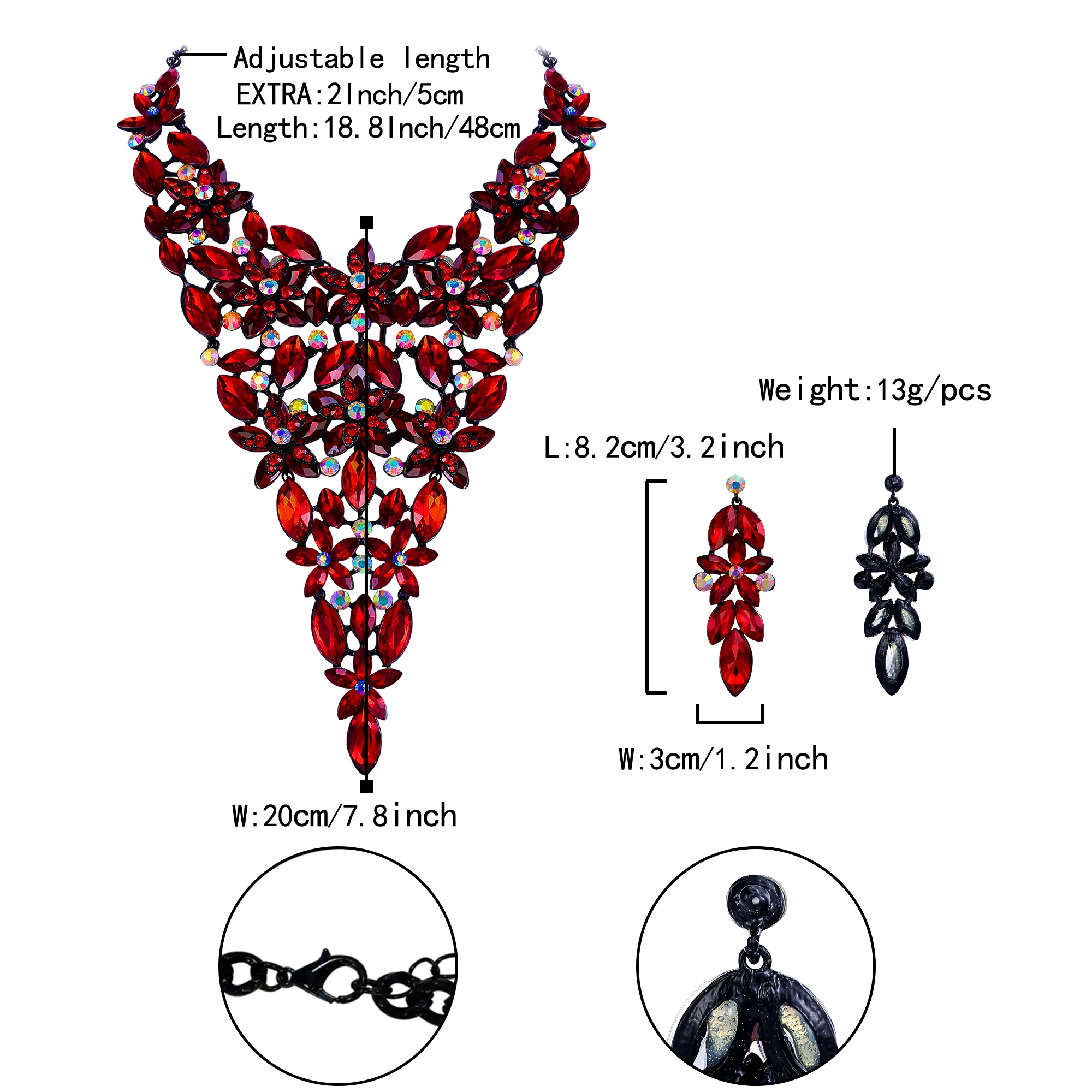 Luxury Flower Statement Necklace Earrings For Women Marquise Crystal Jewelry Set Party Mangalsutra Collier Femme Collar Gift
Luxury Flower Statement Necklace Earrings For Women Marquise Crystal Jewelry Set Party Mangalsutra Collier Femme Collar Gift