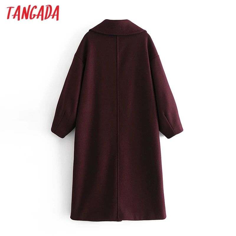 Tangada Women Winter Wine Red Woolen Coat Oversized Vintage Long Sleeve Female Outerwear Chic Overcoat 3W65
Tangada Women Winter Wine Red Woolen Coat Oversized Vintage Long Sleeve Female Outerwear Chic Overcoat 3W65