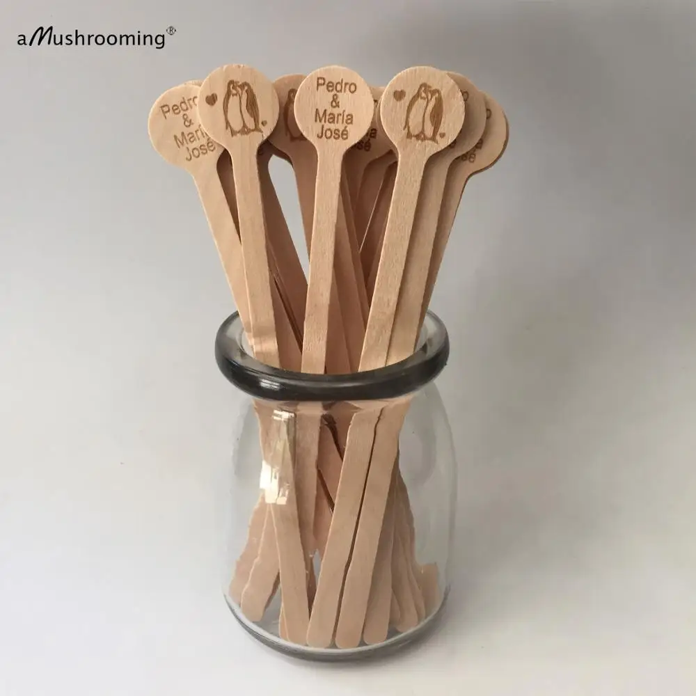100pcs Custom Round Cocktail Swizzle Stirrers Decoration Wood Vintage Winter Season Wedding Party Penguin Personalized Names
100pcs Custom Round Cocktail Swizzle Stirrers Decoration Wood Vintage Winter Season Wedding Party Penguin Personalized Names