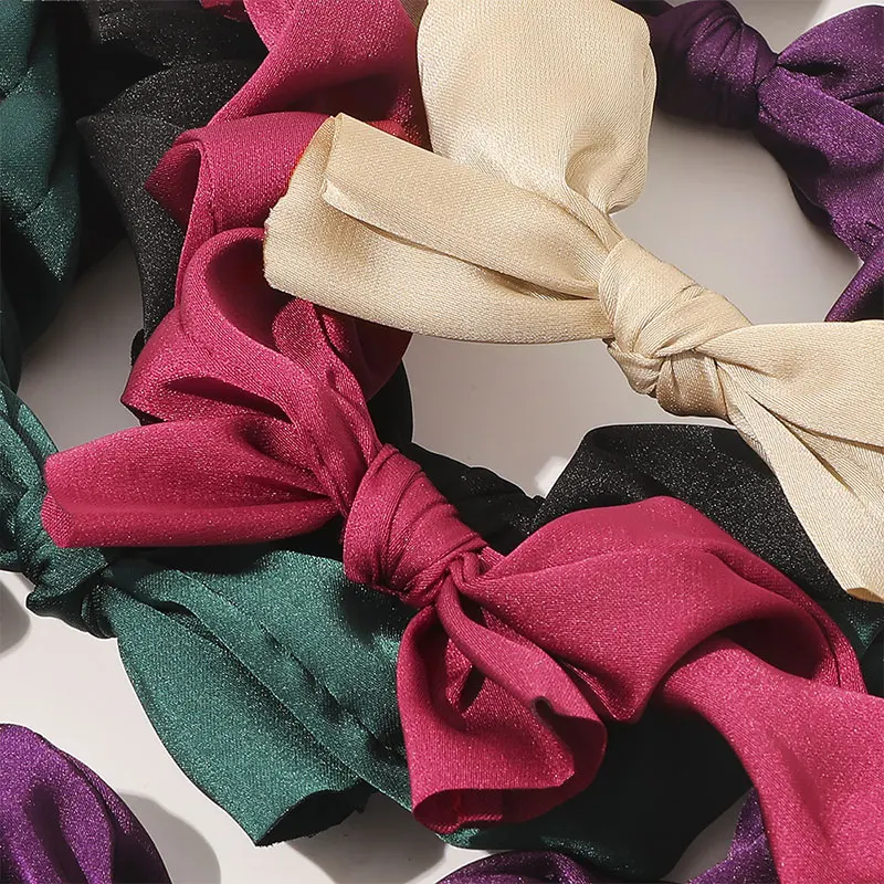 French Knotted Thin Hair Hoop Vintage Pleated Bowknot Hairbands Satin Bow Headband Solid Color Head Hoop Sweet Hair Accessories
French Knotted Thin Hair Hoop Vintage Pleated Bowknot Hairbands Satin Bow Headband Solid Color Head Hoop Sweet Hair Accessories