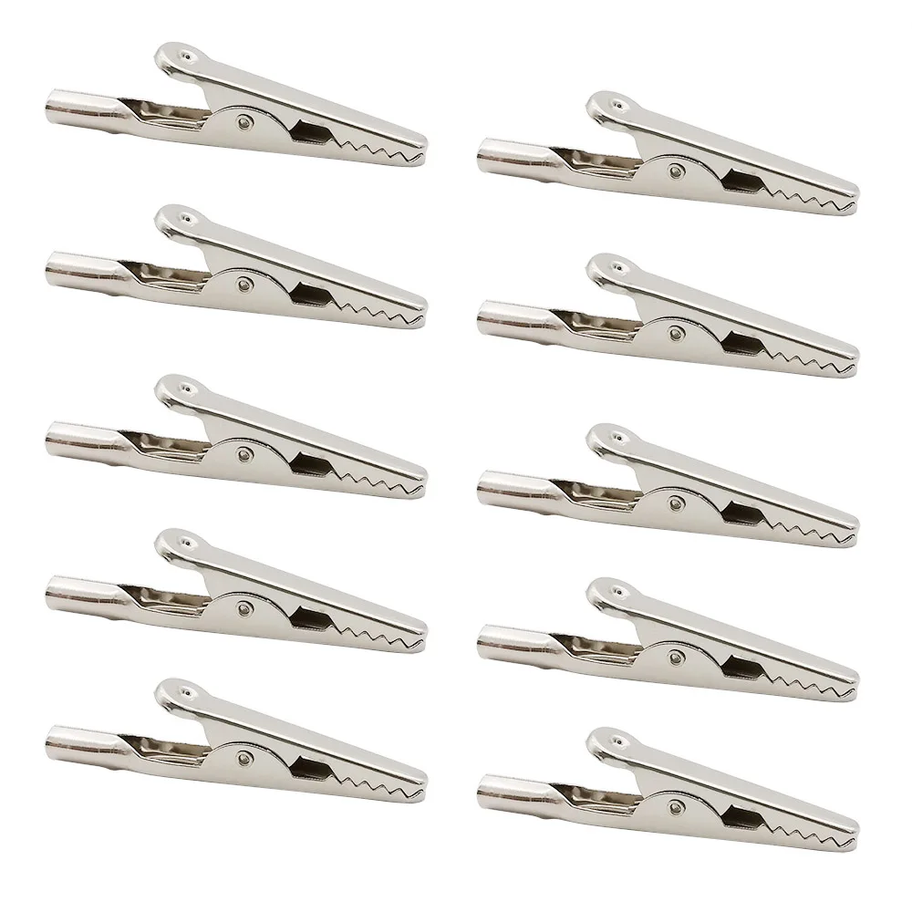 10/20Pcs 51mm Metal Alligator Clips Crocodile Electrical Test Cable Lead Probe Clip Battery Clamps 10A Silver
10/20Pcs 51mm Metal Alligator Clips Crocodile Electrical Test Cable Lead Probe Clip Battery Clamps 10A Silver